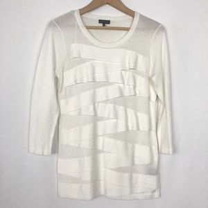 Vince Camuto Lightweight bandage overlay sweater